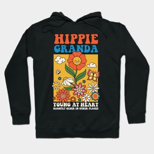 60s and 70s Hippie Hippies Retro Vintage Hippy Flower Hoodie